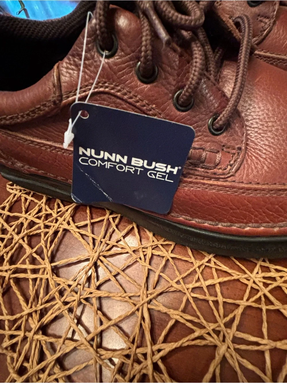 Nunn Bush Brown Leather Casual Lace-Up Loafers